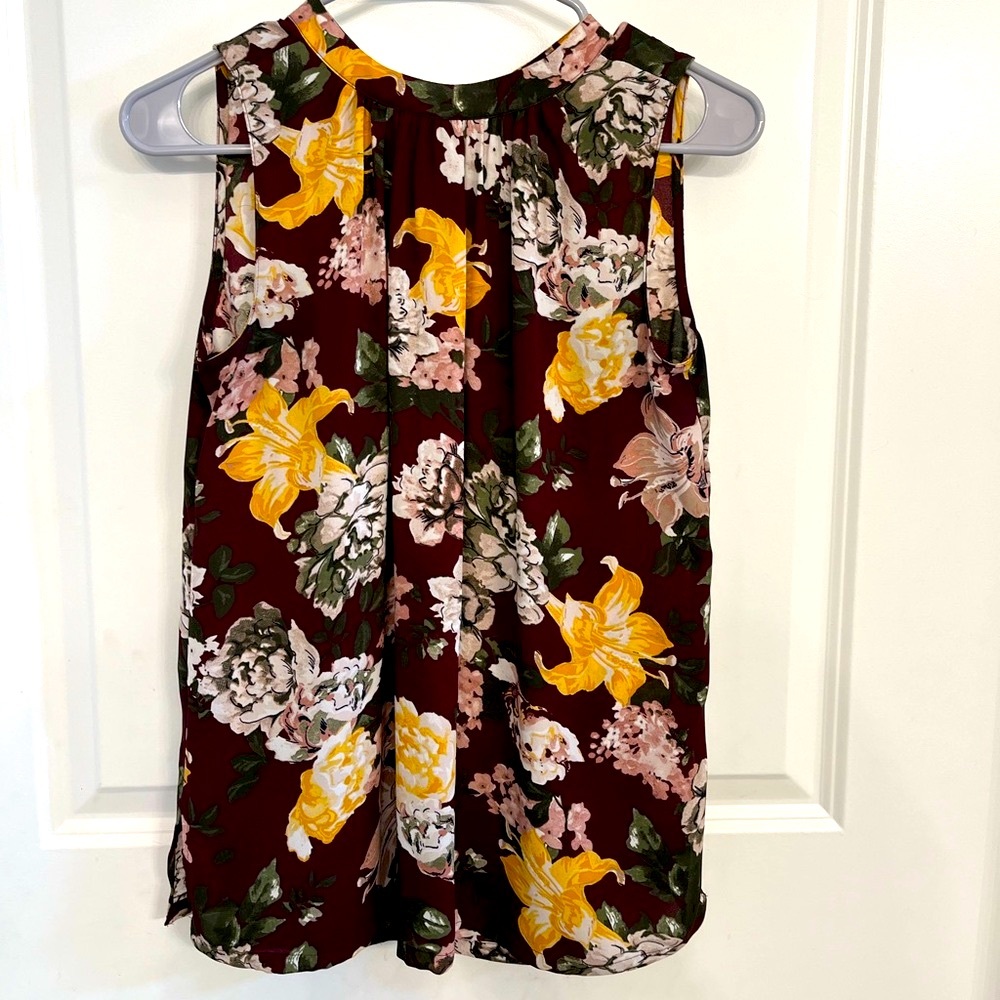 LOFT Multicolor Floral Blouse